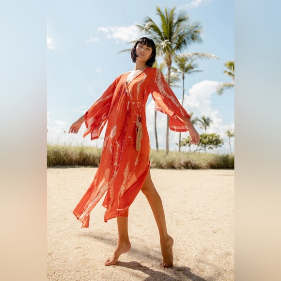 NAYLILA Dresses & Skirts - 100% Silk Summer Dress/Swimsuit Cover-Up